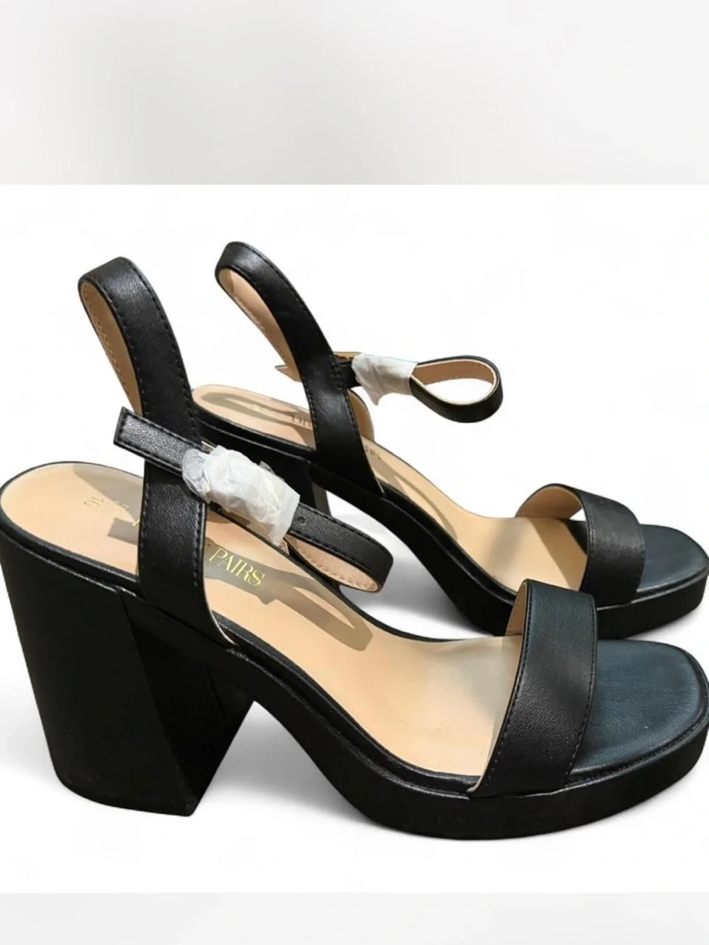 Dream Pairs Black Platform Block Heel Sandals
